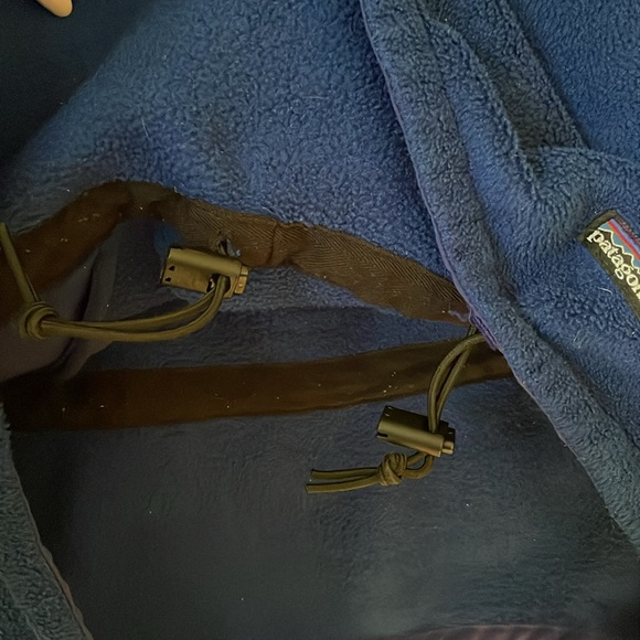 Patagonia - Vintage tag fleece zip with waist sincher. Royal blue Large - Picture 6 of 7